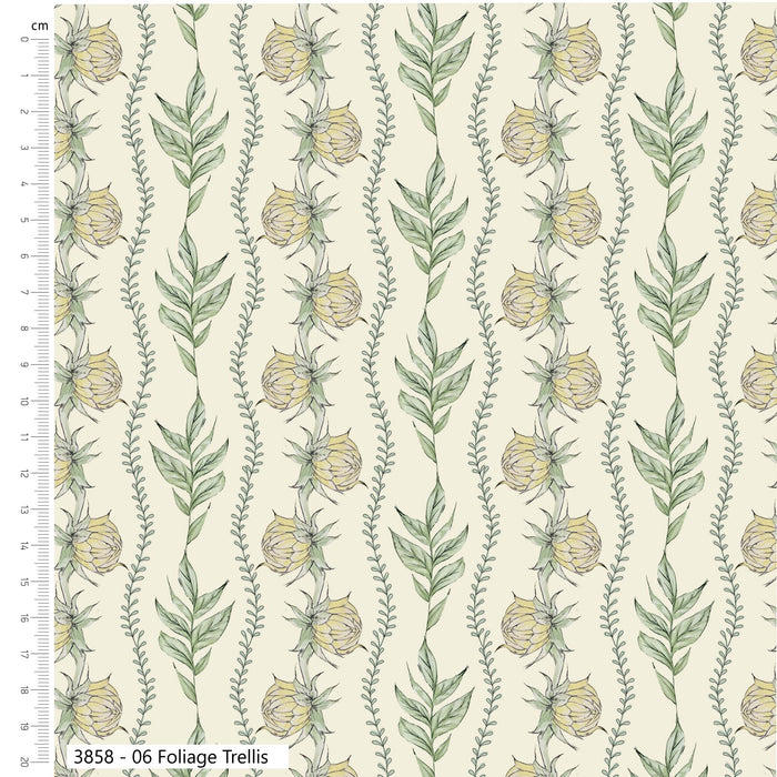 Forest Leaves 100% Cotton 112cm Wide Printed Fabric