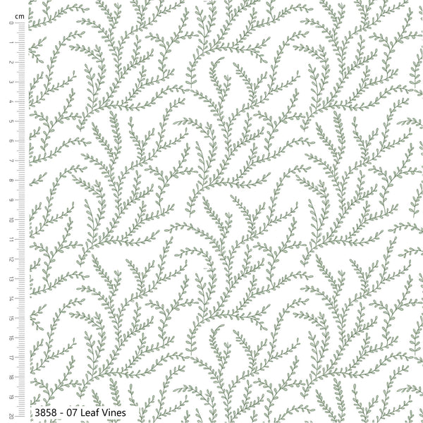 Forest Leaves 100% Cotton 112cm Wide Printed Fabric