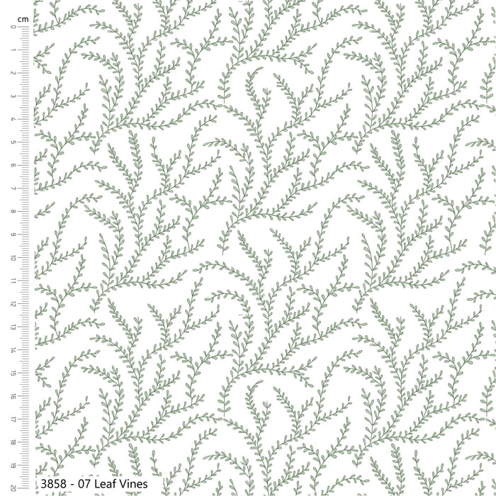 Forest Leaves 100% Cotton 112cm Wide Printed Fabric