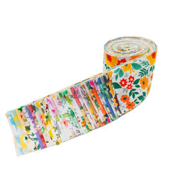 CraftsFabrics 40Pcs Floral Jelly Rolls Cotton Fabric Quilting Strips 100% Cotton Wide Square Fabric for DIY, Sewing, Quilting, Kid's Craft
