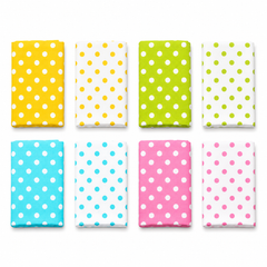 CraftsFabrics 8Pcs Colorful Polka Dots 100% Cotton Fabric Bundle
