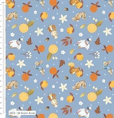 CraftsFabrics Winter Fruits Fat Quarter Bundle – 5 Piece Pre-Cut Fabric Pack 100% Cotton Craft Fabric for Sewing, Quilting & Patchwork