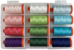 Desert Spring by Sondrasa 12 Small Spools 50wt – 100% Egyptian Cotton – for Hand Embroidery, Quilting, Topstitching, Decorative Sewing