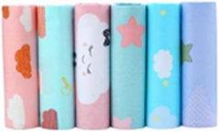 CraftsFabrics 6pcs/Lot 40x50cm Clouds & Stars Fat Quarters Twill Printed 100% Cotton Precut Fabric For Quilting, Scrapbooking, Patchwork