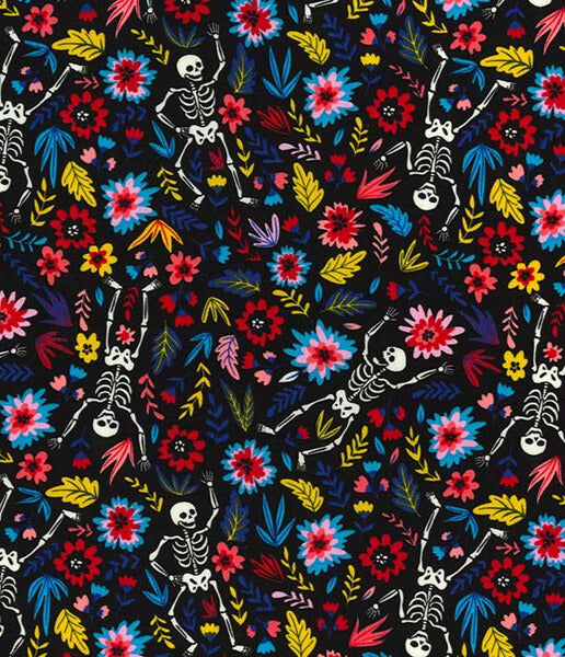 Halloween Cotton Poplin Black Cotton Fabric 45’ Wide. 100% Cotton.Ideal for Children's Fabrics, Crafting, Sewing, Patchwork, and Dressmaking