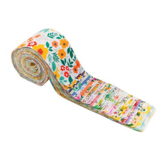 CraftsFabrics 40Pcs Floral Jelly Rolls Cotton Fabric Quilting Strips 100% Cotton Wide Square Fabric for DIY, Sewing, Quilting, Kid's Craft