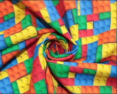 Baumwollstoff mit Spielblöcken von John Louden, bedruckt, extrabreit, 152,4 cm (JLC0544)