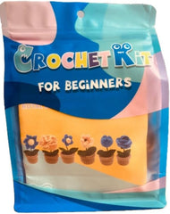 CraftsFabrics Crochet Kit for Beginners Adults Potted Flower DIY Crochet Set Crochet Starter Kit