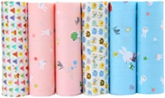 CraftsFabrics 6pcs/Lot 40x50cm Miffy & Stars Fat Quarters Twill Printed 100% Cotton Precut Fabric For Quilting, Scrapbooking, Patchwork