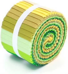 CraftsFabrics 100% Cotton 20Pcs (2.5" x 40") Fern Leaves Jelly Rolls 140GSM Ideal for Quilting, Scrapbooking, Sewing, Arts & Crafts, Patchwork