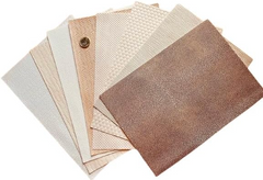 CraftsFabrics Brown Faux Leather Sheets Embossed Weave Leather Fabric for Bag Shoe Notebook DIY Patchwork Sewing and Craft