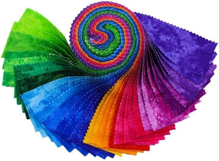 CraftsFabrics 2,5'' x 44'' 20 pièces de bandes de coton unies et unies pour Jelly Rolls