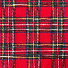 Brushed Tartan-Poly Wool Winter Check Printed Fabric 44’ Wide Approx. 100% Cotton- By Meter, Half Meter, Long Quarter or Fat Quarters