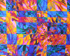 Little Johnny Abstract Tiles Pattern Multicolored 100% Cotton 150cm Wide Digitally Printed Fabric for Crafting, Sewing, Patchwork, Dressmaking