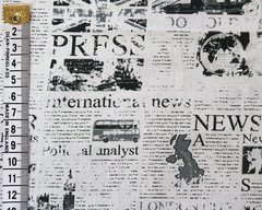 Little Johnny Newspaper Print 100% Cotton 150cm Wide Digitally Printed Fabric for Crafting, Sewing, Patchwork, Dressmaking