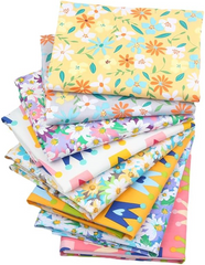 Lot de 8 Fat Quarters en coton imprimé floral multicolore CraftsFabrics, 40 x 50 cm