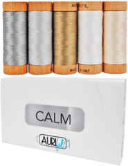 Aurifil Calm Thread Collection 80wt 5 Small Spools Ideal for Sewing, Quilting, Stitching