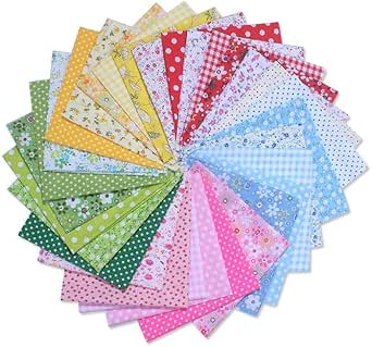 Fanni 30pcs/lot Assorted Floral Styles 100% Cotton Floral Pattern Pre Cut Assorted Craft Fabric Patchwork For DIY Sewing