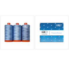 Fil Aurifil 3 grandes bobines de coton 50WT, idéal pour l'artisanat, le matelassage et la broderie