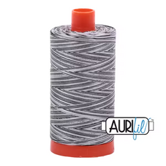 Aurifil Mako Cotton Embroidery Thread 50wt 1422yds Variegated - #4652 Gray/White