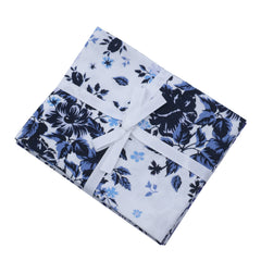 Lot de Fat Quarters en porcelaine bleu et blanc à motifs floraux CraftsFabrics