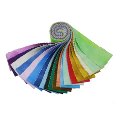 CraftsFabrics 2.5'' x 44'' 20pcs Pre-Cut Plain Solid Color Jelly Rolls Strips Fabric 100% Cotton Ideal for Quilting, Scrapbooking, Sewing, Crafts, Patchwork