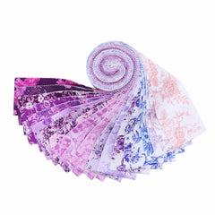 CraftsFabrics 2,5'' x 44'' 20 bandes de Jelly Rolls prédécoupées de la série Floral 100 % coton Idéal pour le quilting, le scrapbooking, la couture et le patchwork