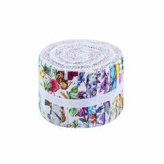 CraftsFabrics 2,5'' x 44'' 20 bandes de Jelly Rolls prédécoupées de la série Floral 100 % coton Idéal pour le quilting, le scrapbooking, la couture et le patchwork
