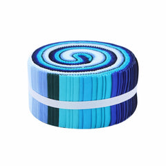 CraftsFabrics Rainbow Harmony 100% Cotton 40Pcs/Roll Pre-Cut Jelly Rolls Strips 2.5"x 44" Wide Ideal for Quilting, Scrapbooking, Sewing, Patchwork