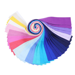 Rouleau de 40 rouleaux de Jelly Rolls prédécoupés 100 % coton CraftsFabrics, 6,35 x 111,8 cm de large, idéal pour le quilting, le scrapbooking, la couture et le patchwork.