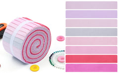 CraftsFabrics Rouleaux de bonbons à la barbe à papa 100 % coton, 20 pièces (6,3 x 101,6 cm), 140 g/m², idéal pour le quilting, le scrapbooking, la couture, les loisirs créatifs et le patchwork.