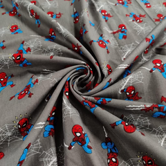 Camelot Marvel Mini Spiderman Grey Cotton Print Fabric 112cm Wide Fabric 100% Cotton Fabric Ideal for Crafts, Quilting, Children's Dressmaking