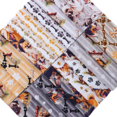 CraftsFabrics 2,5'' x 44'' Floral &amp; Checkered 42Pcs Charm Pack Tissu prédécoupé 100% coton pour quilting, scrapbooking, couture, patchwork