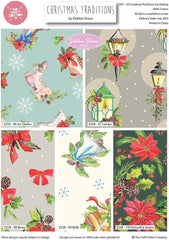 Christmas Traditions-Debbie Shore 100% Cotton 5pc Fat Quarters Bundle For Quilting and Crafting