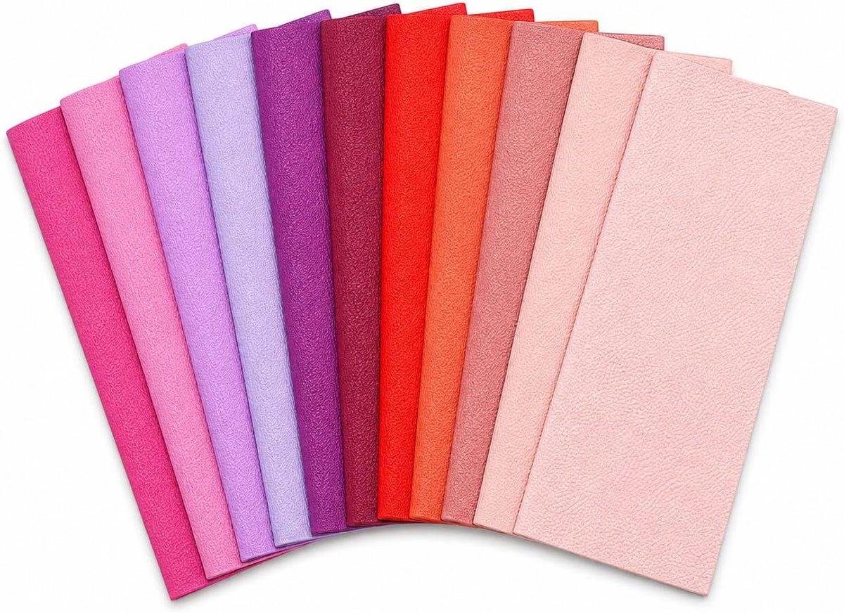 CraftsFabrics Solid Classic Litchi Grain Pebble Lychee Faux Leather Sheet