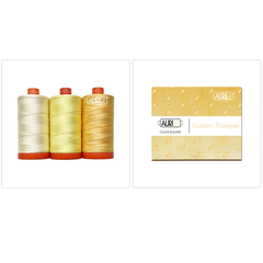 Fil Aurifil 3 grandes bobines de coton 50WT, idéal pour l'artisanat, le matelassage et la broderie