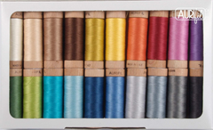 Aurifil Glorious Handwork Thread Set - 20 Small Spools of 80wt Cotton