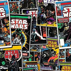 Star Wars Memories Retro-Drucke, Fat Quarter Bundle 4er-Pack, 100 % Baumwolle