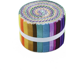 CraftsFabrics 2.5'' x 44'' Plain Solid Colors 20Pcs Jelly Roll 100% Cotton Pre-Cut Fabric for Quilting, Sewing, Arts & Crafts, Patchwork