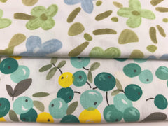 CraftsFabrics Fat Quarters-Bündel mit blauem Blumenmuster, 100 % Baumwoll-Twill, bedruckt, vorgeschnittene Bastelstoffquadrate zum Quilten, für Kunst, Handwerk und DIY-Projekte, 8 Stück/Los