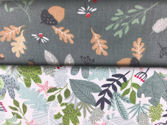 CraftsFabrics Fat Quarters-Bündel mit blauem Blumenmuster, 100 % Baumwoll-Twill, bedruckt, vorgeschnittene Bastelstoffquadrate zum Quilten, für Kunst, Handwerk und DIY-Projekte, 8 Stück/Los