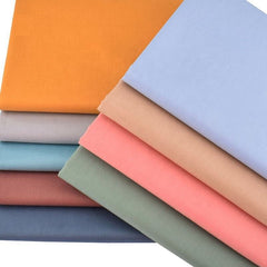 CraftsFabrics 9pcs Plain Solid Twill Fat Quarters Bundle