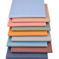 CraftsFabrics 9pcs Plain Solid Twill Fat Quarters Bundle