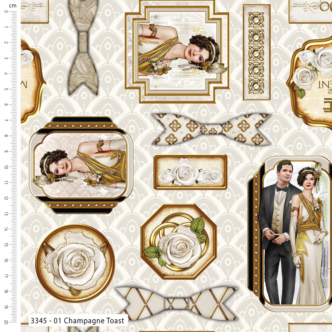 Make Believe Art Déco – Tissu Debbi Moore 100 coton, 110 cm de