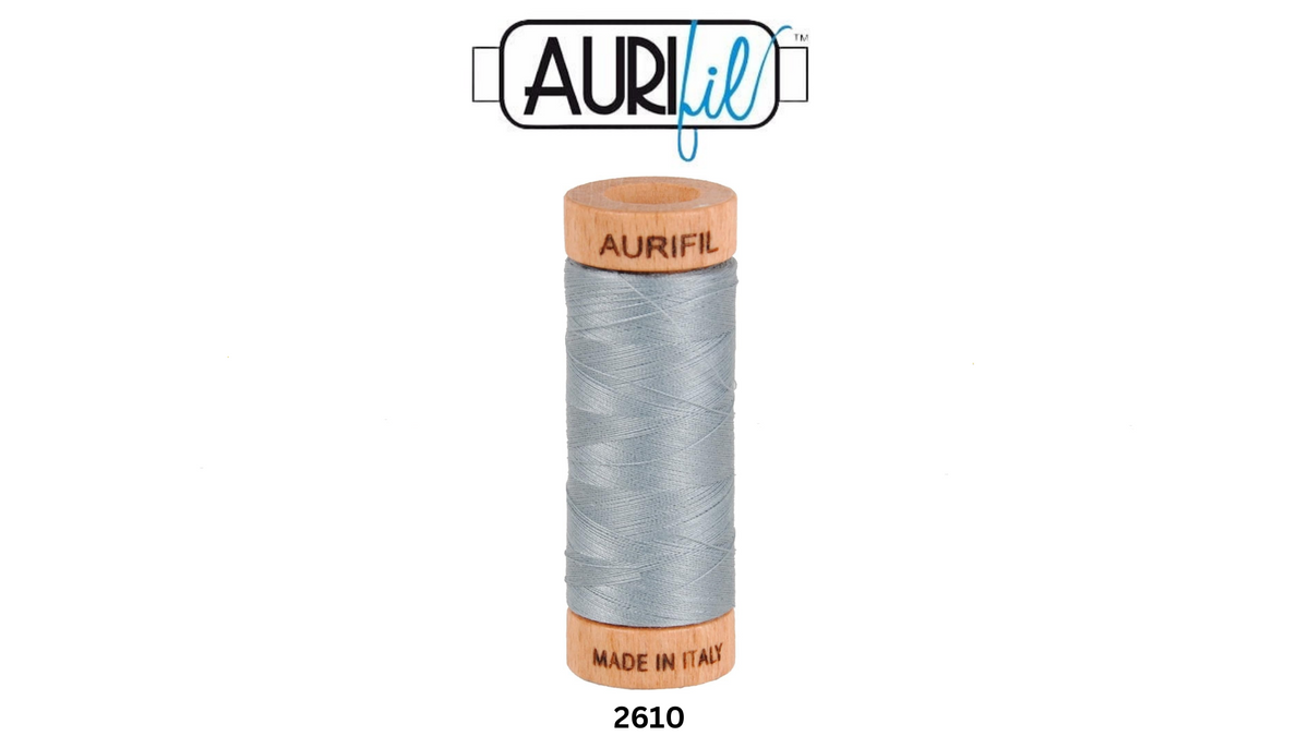 Aurifil Baumwoll-Mako-Garn, 80wt, 284 m, ideal zum Nähen, Quilten, Häkeln