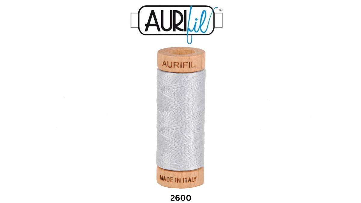 Fil Aurifil coton mako 80wt 306 yards, idéal pour la couture, le matelassage et le crochet