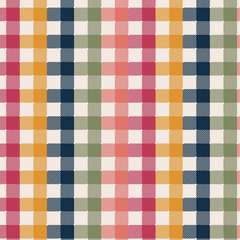 The Crafty Pie Autumn Gingham 100% Viscose 152cm Wide Checkered Fabric For Crafting, Sewing, Dressmaking, Home Décor