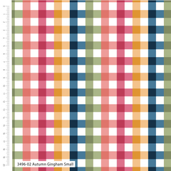 The Crafty Pie Autumn Gingham 100% Viscose 152cm Wide Checkered Fabric For Crafting, Sewing, Dressmaking, Home Décor