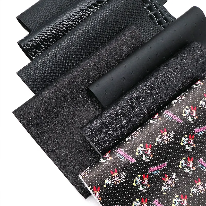 CraftsFabrics Leather Sheets CraftsFabrics 7pcs/Set A4 Lychee Pebble Faux Leather Sheets Bundle