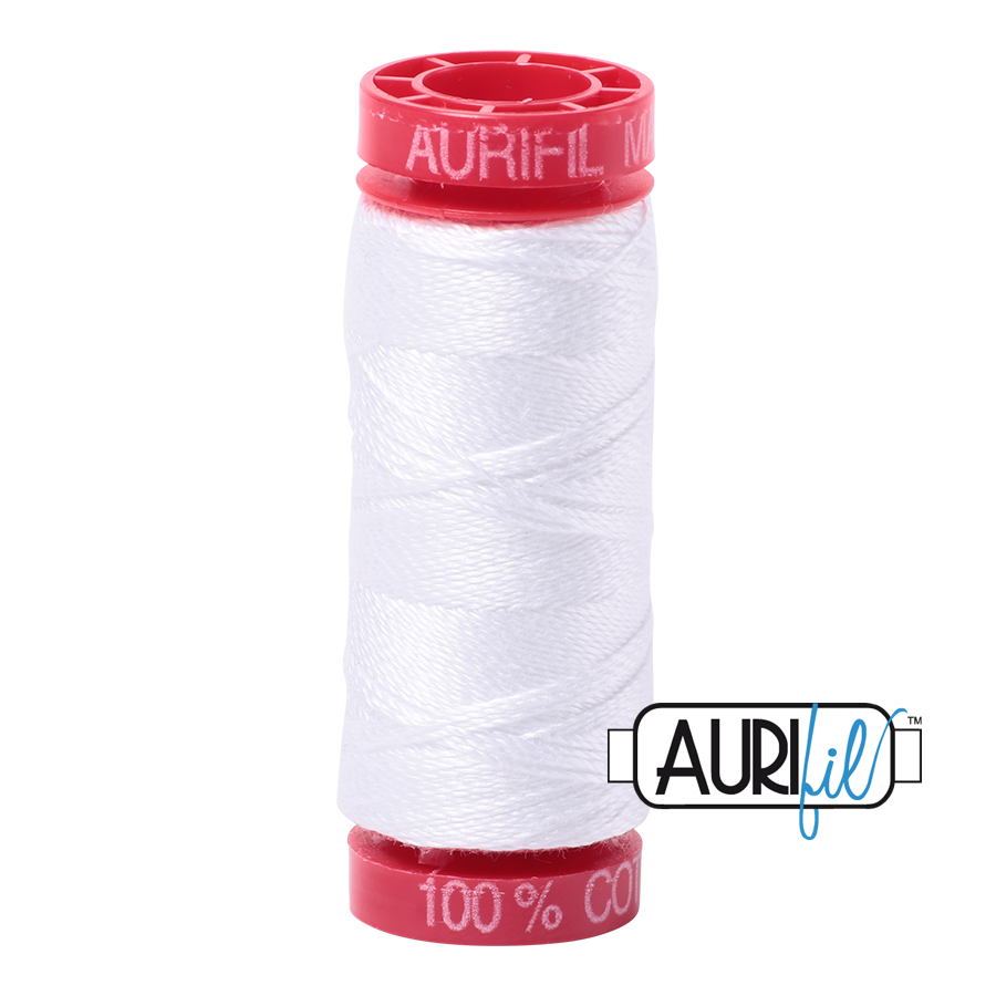 Aurifil Floss 16m (18yards) 100% Long Staple Mercerized Egyptian Cotton White